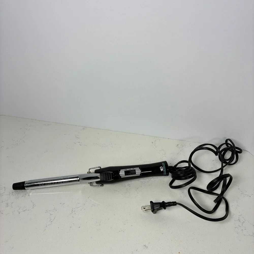 Salon Edition Curling Iron 5/8 Inch Black Model 1405 Chrome Barrel Tight Curls